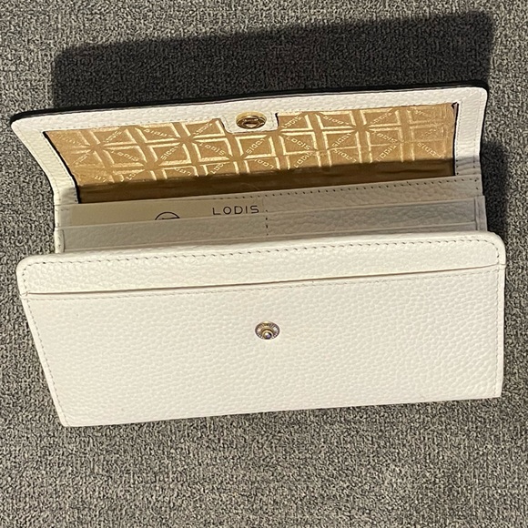 LODIS Kate Classic Mini Wallet White Genuine Leather Never Used - Picture 4 of 7